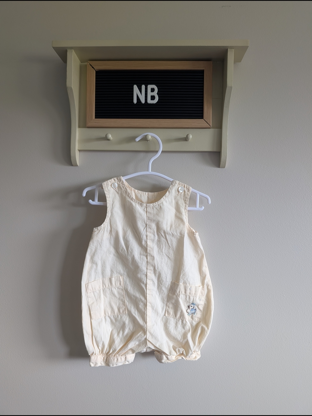 Vintage GAP Cream Baby Bubble Romper